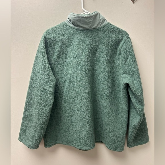 Te Verde Green Fleece 1/2 Zip Pullover Jacket - Picture 3 of 4